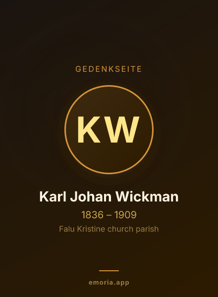 Gedenkportrait von Karl Johan Wickman