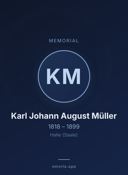 Memorial portrait of Karl Johann August Müller