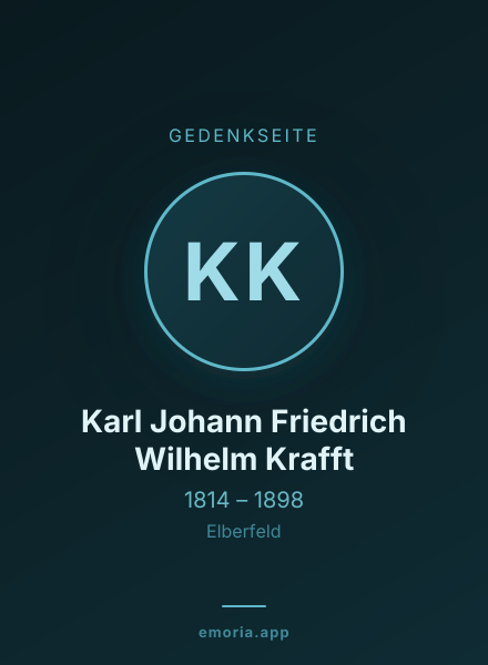 Gedenkportrait von Karl Johann Friedrich Wilhelm Krafft