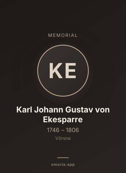 Memorial portrait of Karl Johann Gustav von Ekesparre