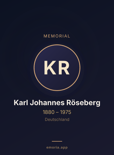 Memorial portrait of Karl Johannes Röseberg