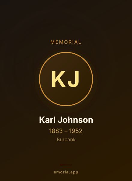 Memorial portrait of Karl Johnson