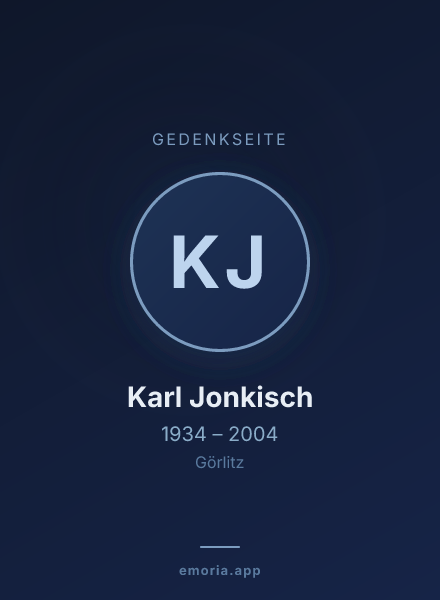 Gedenkportrait von Karl Jonkisch