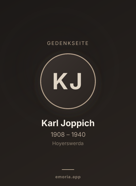 Gedenkportrait von Karl Joppich