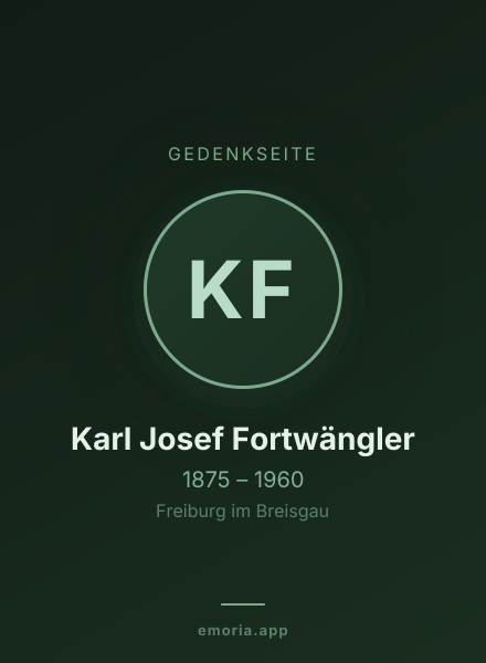 Gedenkportrait von Karl Josef Fortwängler