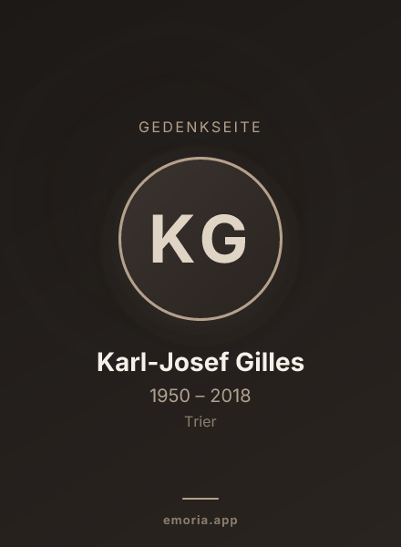 Gedenkportrait von Karl-Josef Gilles