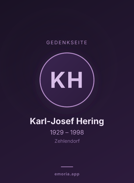 Gedenkportrait von Karl-Josef Hering