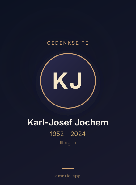 Gedenkportrait von Karl-Josef Jochem