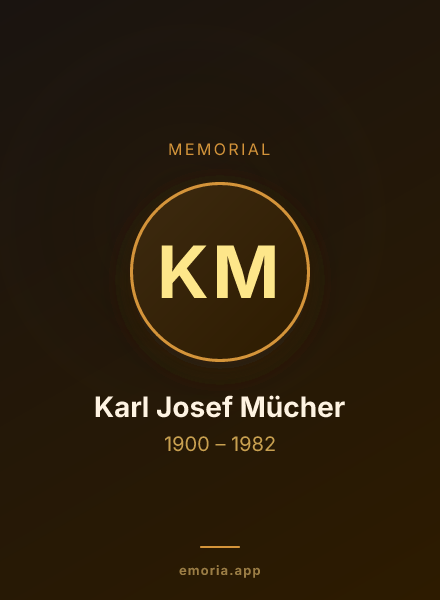 Memorial portrait of Karl Josef Mücher