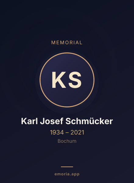 Memorial portrait of Karl Josef Schmücker