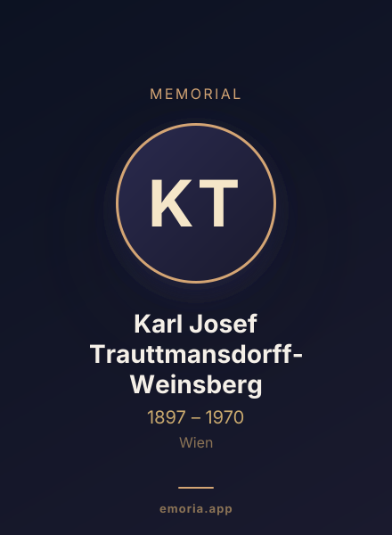 Memorial portrait of Karl Josef Trauttmansdorff-Weinsberg