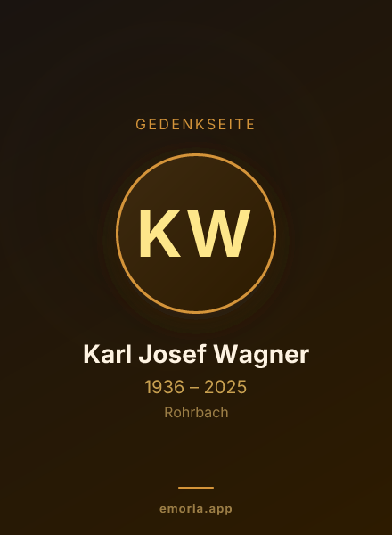 Gedenkportrait von Karl Josef Wagner