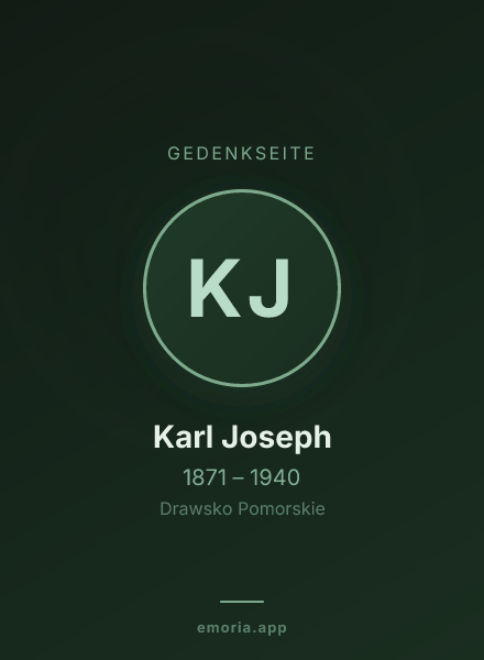 Gedenkportrait von Karl Joseph