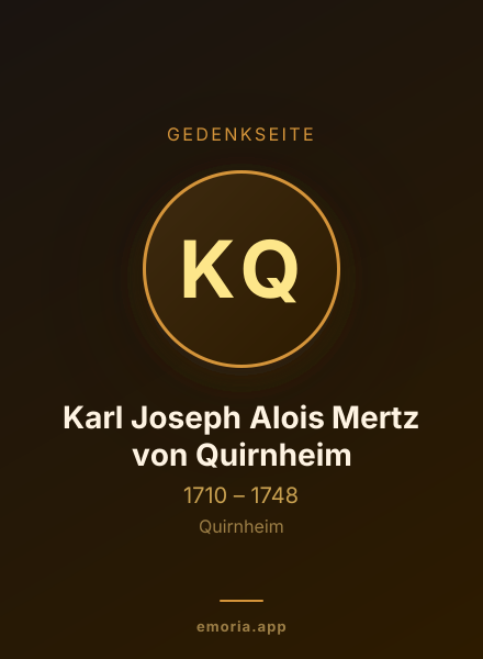 Gedenkportrait von Karl Joseph Alois Mertz von Quirnheim