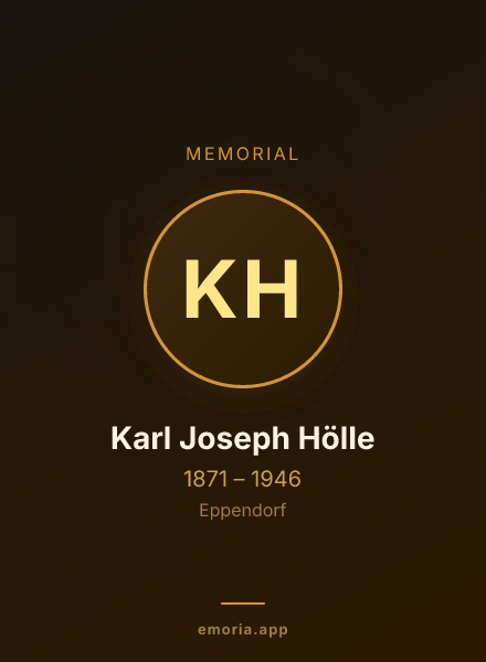 Memorial portrait of Karl Joseph Hölle