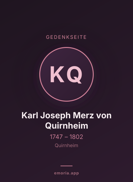 Gedenkportrait von Karl Joseph Merz von Quirnheim