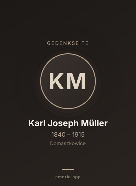Gedenkportrait von Karl Joseph Müller
