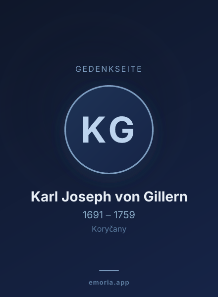 Gedenkportrait von Karl Joseph von Gillern