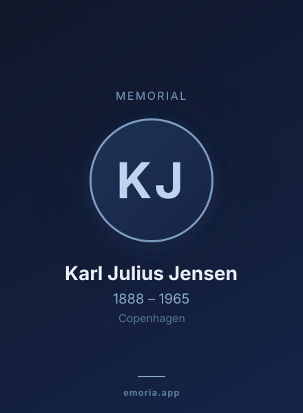 Memorial portrait of Karl Julius Jensen