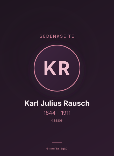 Gedenkportrait von Karl Julius Rausch