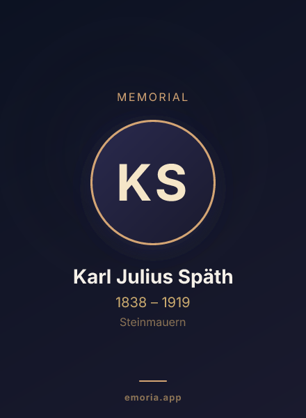 Memorial portrait of Karl Julius Späth