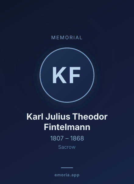 Memorial portrait of Karl Julius Theodor Fintelmann