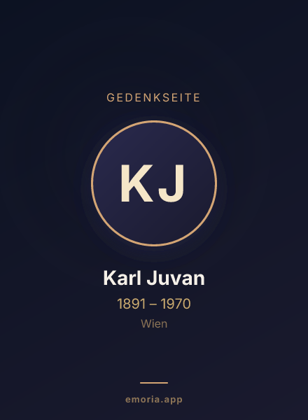 Gedenkportrait von Karl Juvan