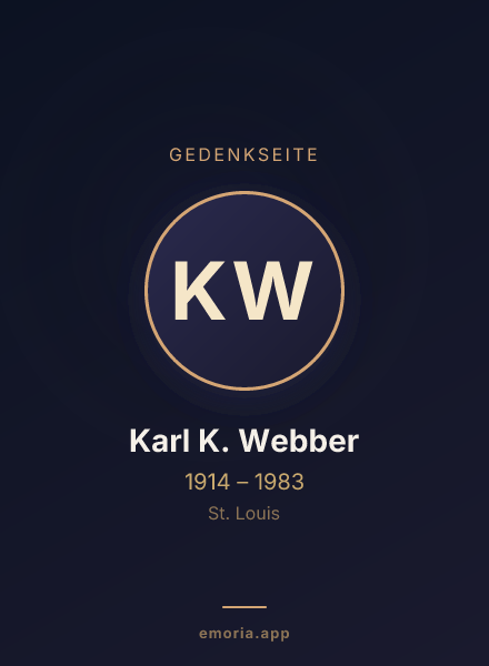 Gedenkportrait von Karl K. Webber