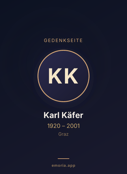 Gedenkportrait von Karl Käfer