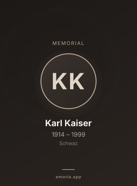 Memorial portrait of Karl Kaiser