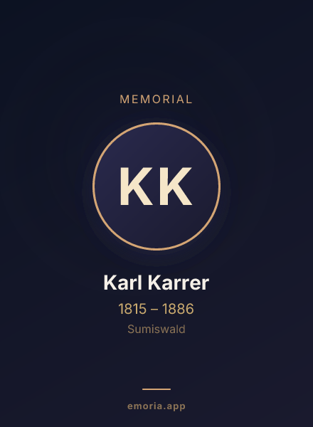Memorial portrait of Karl Karrer