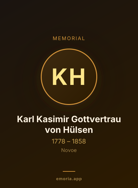 Memorial portrait of Karl Kasimir Gottvertrau von Hülsen