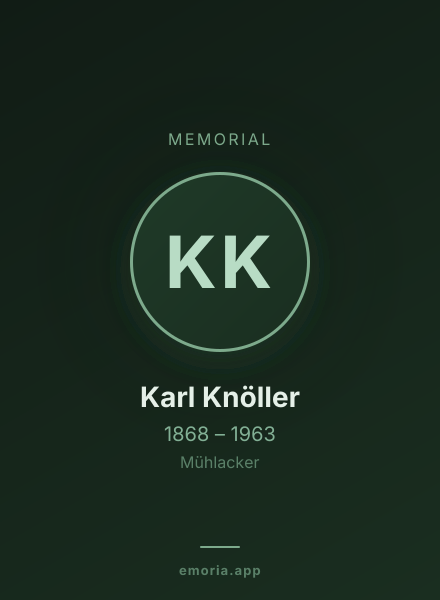 Memorial portrait of Karl Knöller
