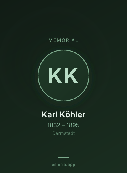 Memorial portrait of Karl Köhler