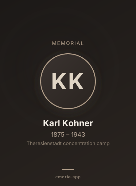 Memorial portrait of Karl Kohner