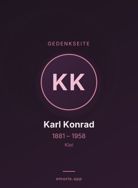 Gedenkportrait von Karl Konrad