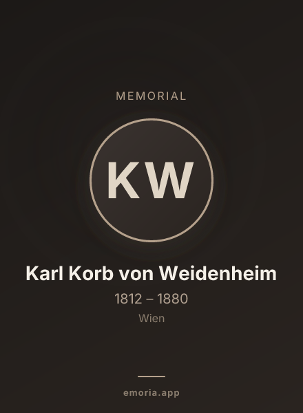 Memorial portrait of Karl Korb von Weidenheim