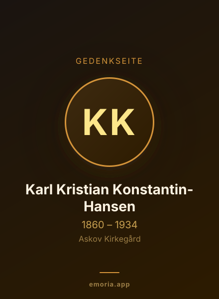 Gedenkportrait von Karl Kristian Konstantin-Hansen