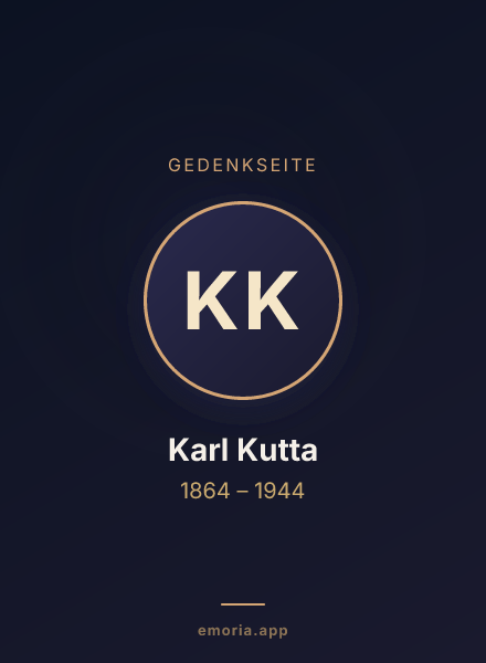 Gedenkportrait von Karl Kutta