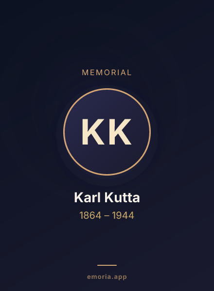 Memorial portrait of Karl Kutta