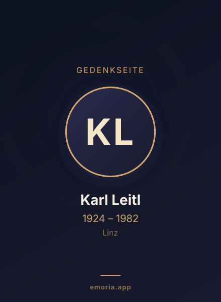 Gedenkportrait von Karl Leitl