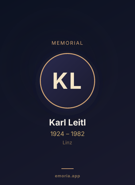 Memorial portrait of Karl Leitl