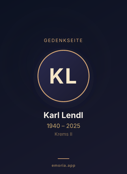 Gedenkportrait von Karl Lendl