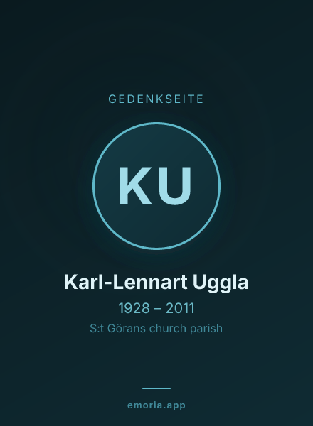 Gedenkportrait von Karl-Lennart Uggla