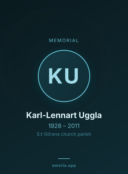 Memorial portrait of Karl-Lennart Uggla