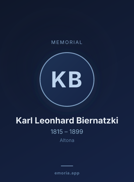 Memorial portrait of Karl Leonhard Biernatzki