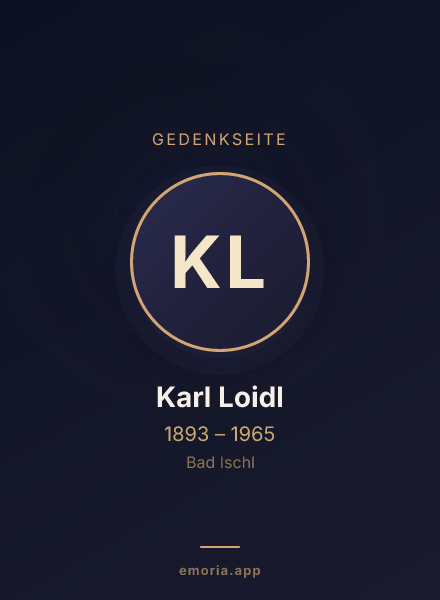 Gedenkportrait von Karl Loidl