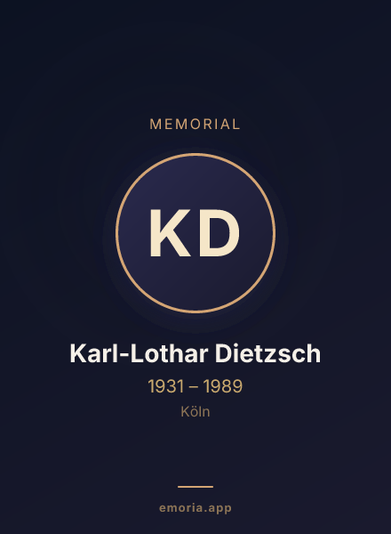 Memorial portrait of Karl-Lothar Dietzsch