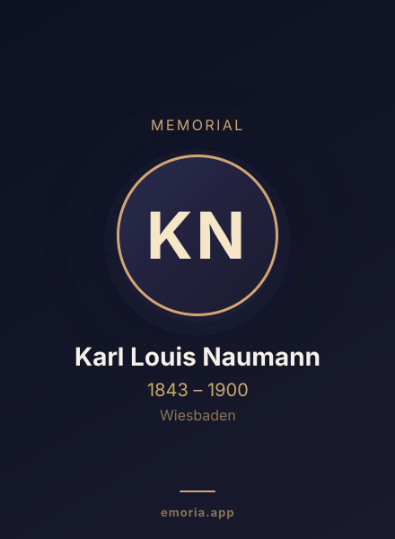 Memorial portrait of Karl Louis Naumann