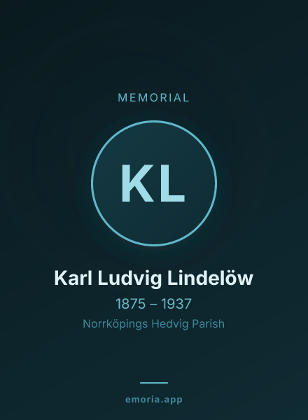 Memorial portrait of Karl Ludvig Lindelöw